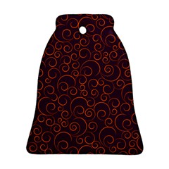 Seamless Orange Ornaments Pattern Bell Ornament (2 Sides)