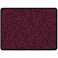 Seamless Orange Ornaments Pattern Double Sided Fleece Blanket (large) 