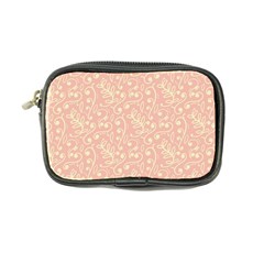 Girly Pink Leaves And Swirls Ornamental Background Coin Purse