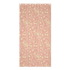 Girly Pink Leaves And Swirls Ornamental Background Shower Curtain 36  X 72  (stall) 