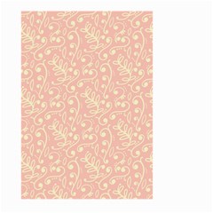 Girly Pink Leaves And Swirls Ornamental Background Large Garden Flag (two Sides) by TastefulDesigns