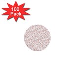 Hand Drawn Seamless Floral Ornamental Background 1  Mini Buttons (100 pack)  Front