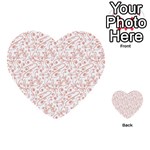 Hand Drawn Seamless Floral Ornamental Background Multi-purpose Cards (Heart)  Front 27