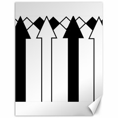 Funny Black And White Stripes Diamonds Arrows Canvas 12  X 16  