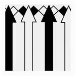 Funny Black and White Stripes Diamonds Arrows Medium Glasses Cloth (2-Side) Front