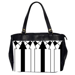 Funny Black And White Stripes Diamonds Arrows Office Handbags (2 Sides)  by yoursparklingshop