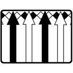 Funny Black and White Stripes Diamonds Arrows Double Sided Fleece Blanket (Large)  80 x60  Blanket Back