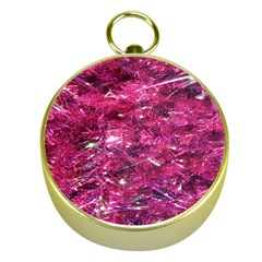 Festive Hot Pink Glitter Merry Christmas Tree  Gold Compasses by yoursparklingshop