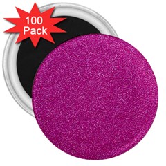 Metallic Pink Glitter Texture 3  Magnets (100 Pack) by yoursparklingshop