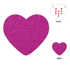 Metallic Pink Glitter Texture Playing Cards (heart)  by yoursparklingshop
