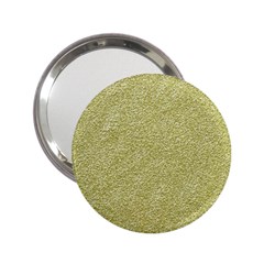 Festive White Gold Glitter Texture 2 25  Handbag Mirrors by yoursparklingshop