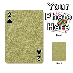 Festive White Gold Glitter Texture Playing Cards 54 Designs  by yoursparklingshop