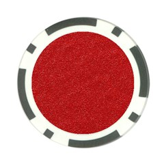 Festive Red Glitter Texture Poker Chip Card Guards (10 Pack)  by yoursparklingshop