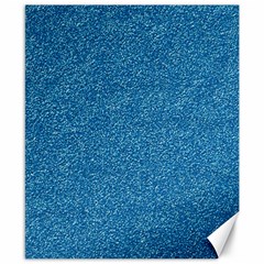Festive Blue Glitter Texture Canvas 8  X 10  by yoursparklingshop