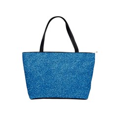 Festive Blue Glitter Texture Shoulder Handbags by yoursparklingshop