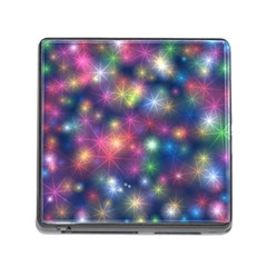 Starlight Shiny Glitter Stars Memory Card Reader (square) by yoursparklingshop