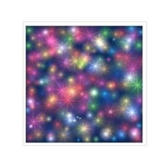 Starlight Shiny Glitter Stars Small Satin Scarf (square) by yoursparklingshop