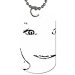 Portrait Black And White Girl Dog Tag (One Side) Front