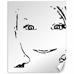 Portrait Black And White Girl Canvas 16  X 20   by yoursparklingshop