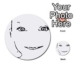 Portrait Black And White Girl Multi-purpose Cards (Round)  Back 2