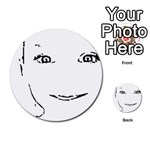 Portrait Black And White Girl Multi-purpose Cards (Round)  Front 47