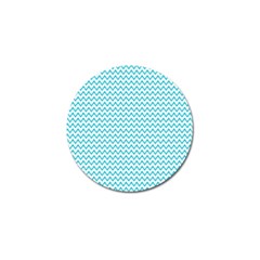 Blue White Chevron Golf Ball Marker (4 Pack) by yoursparklingshop