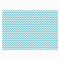 Blue White Chevron Large Glasses Cloth (2-side) by yoursparklingshop