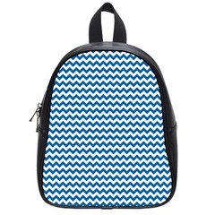 Dark Blue White Chevron  School Bags (small)  by yoursparklingshop