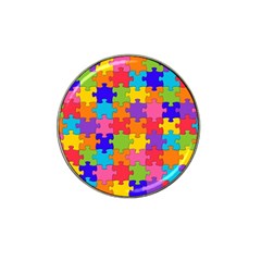 Funny Colorful Puzzle Pieces Hat Clip Ball Marker by yoursparklingshop