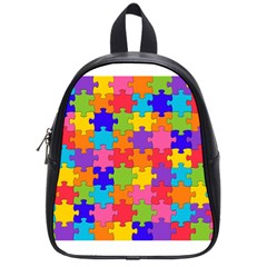 Funny Colorful Puzzle Pieces School Bags (small)  by yoursparklingshop