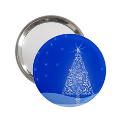 Blue White Christmas Tree 2 25  Handbag Mirrors by yoursparklingshop