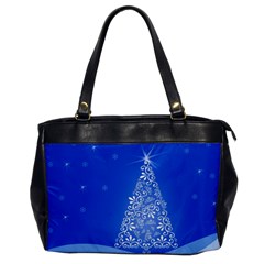 Blue White Christmas Tree Office Handbags by yoursparklingshop
