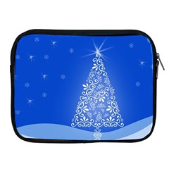 Blue White Christmas Tree Apple Ipad 2/3/4 Zipper Cases by yoursparklingshop