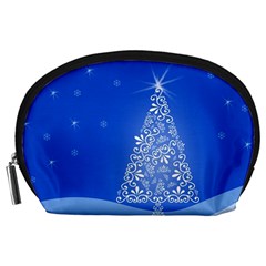 Blue White Christmas Tree Accessory Pouches (large)  by yoursparklingshop