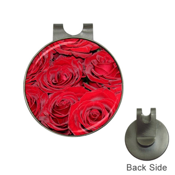 Red Love Roses Hat Clips with Golf Markers