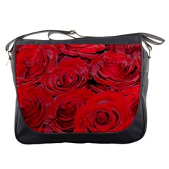 Red Love Roses Messenger Bags