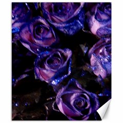 Purple Glitter Roses Valentine Love Canvas 8  X 10  by yoursparklingshop