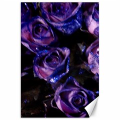 Purple Glitter Roses Valentine Love Canvas 20  X 30  