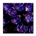 Purple Glitter Roses Valentine Love Face Towel Front