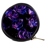 Purple Glitter Roses Valentine Love Mini Makeup Bags Front