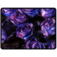 Purple Glitter Roses Valentine Love Fleece Blanket (large)  by yoursparklingshop
