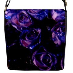 Purple Glitter Roses Valentine Love Flap Messenger Bag (s) by yoursparklingshop