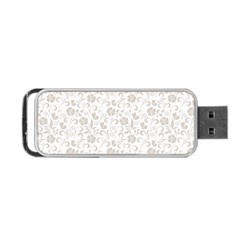 Elegant Seamless Floral Ornaments Pattern Portable Usb Flash (two Sides) by TastefulDesigns