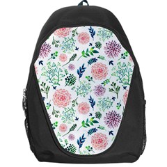 Hand Painted Spring Flourishes Flowers Pattern Backpack Bag by TastefulDesigns