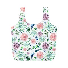 Hand Painted Spring Flourishes Flowers Pattern Full Print Recycle Bags (m)  by TastefulDesigns