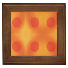 Sunny Happy Orange Dots Framed Tiles by yoursparklingshop