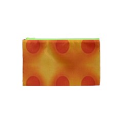 Sunny Happy Orange Dots Cosmetic Bag (xs)