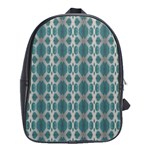 Tropical Blue Abstract Ocean Drops School Bags(Large)  Front