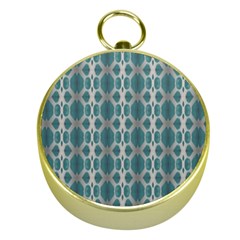 Tropical Blue Abstract Ocean Drops Gold Compasses by yoursparklingshop