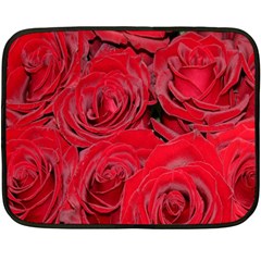 Red Roses Love Double Sided Fleece Blanket (mini)  by yoursparklingshop